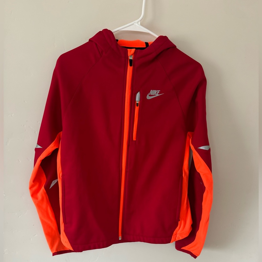 Nike Kids Vibrant Red and Orange Raincoat